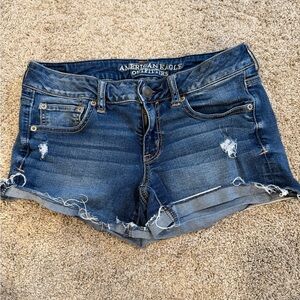 American Eagle Outfitters Distressed Blue Jean Shorts